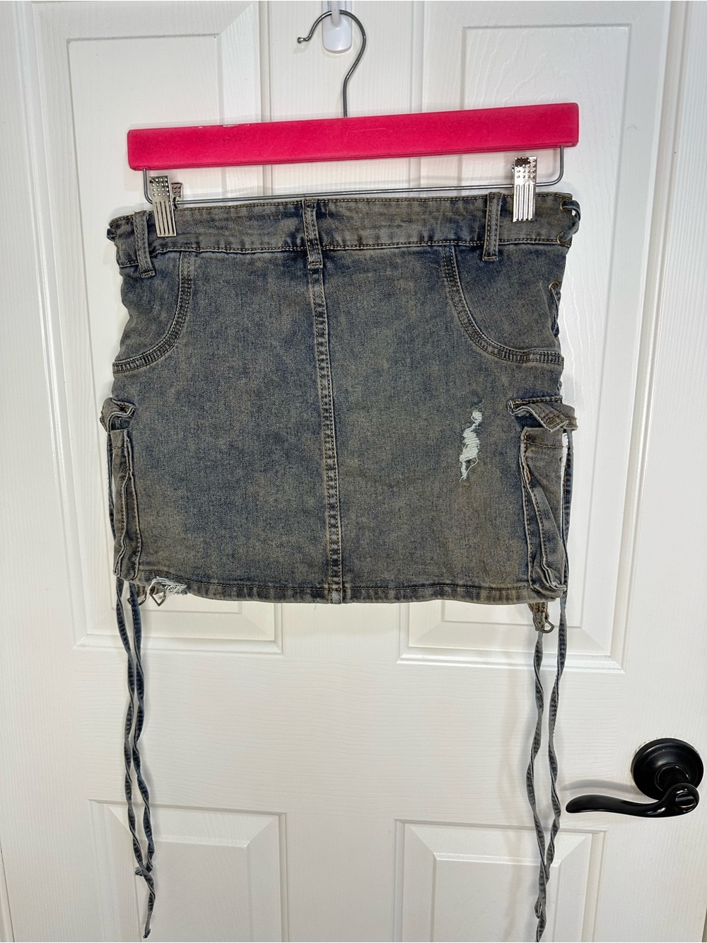 IMMODEL Y2K Style Dyed Corset Side Cargo Mini Skirt Skort Streetwear Skater - Picture 4 of 9